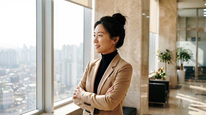 JPG 편집이미지 응시 여자 창문 풍경 사무실 햇빛 도시 비즈니스우먼 의료성형뷰티 편집실사 AI인물포토 AI콘텐츠 시선 비즈니스 사람 빛 직장인 CG 파일형식 AI포토 직업