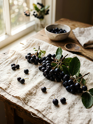 JPG 편집이미지 그릇 음식 탁자 포도 실내 수확 신선 아로니아 편집실사 AI포토 AI콘텐츠 식기 열매 가구 농업 과일 내부 CG 파일형식 슈퍼푸드