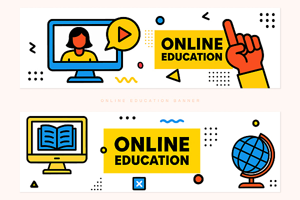 템플릿 손 배너 배너템플릿 교육 가로배너 사람 책 학습 지구본 현수막 영상 온라인강의 배너세트 AI파일 신체부위 가로 세트 강의 파일형식 벡터 언택트