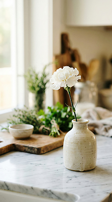 JPG 식물 편집이미지 꽃 창문 실내 장식 햇빛 주방 꽃병 어버이날 스승의날 카네이션 나무도마 편집실사 AI포토 AI콘텐츠 기념일 도마 내부 목재 빛 CG 파일형식