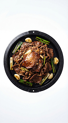 JPG 편집이미지 한식 음식 마늘 육류 요리 식사 소고기 뜨거움 맛 볶음 불판 불고기 대파 편집실사 AI포토 AI콘텐츠 컨셉 채소 식재료 CG 파 파일형식