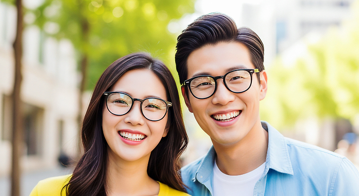 JPG 편집이미지 여자 남자 거리 미소 웃음 친구 분위기 도심 편안함 의료성형뷰티 편집실사 AI인물포토 AI콘텐츠 컨셉 관계 표정 사람 도시 감각 CG 파일형식 AI포토