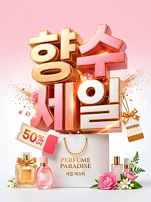 PSD 편집이미지 이벤트 장식 세일 가격 알림 향수 마케팅 프로모션 이미지편집 화장품 파일형식