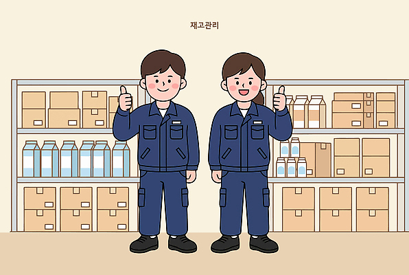 남자 일러스트 선반 관리 작업복 웃음 두명 상자 상점 공간 우유 작업 상품 직원 재고정리 재고 국내일러스트 AI파일 옷 가구 유제품 표정 사람 파일형식 벡터 생활용품 오브젝트