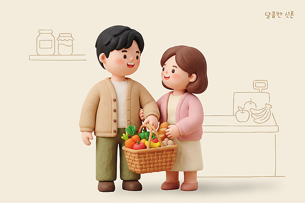 PSD 편집이미지 부부 커플 여자 남자 음식 채소 과일 가족 선반 두명 일상 쇼핑 장보기 바구니 신선 계산대 신혼 마트 편집3D 가구 관계 사람 라이프 3D 상점 파일형식 생활용품 생활 디지털합성 오브젝트