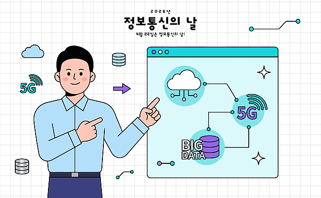 남자 인터넷 일러스트 커뮤니케이션 미래 정보통신 기술 설명 디지털 자료 정보 발전 시스템 클라우드서비스 소통 혁명 정보통신의날 5G 빅데이터 국내일러스트 AI파일 컨셉 통신 모션 IT 사람 서비스 파일형식 벡터 법정기념일 4차산업