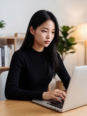 JPG 식물 편집이미지 여자 조명 상반신 책 노트북 사무실 작업 집중 사무용가구 의료성형뷰티 편집실사 AI인물포토 AI콘텐츠 가구 컨셉 비즈니스 사람 전자제품 CG 파일형식 AI포토