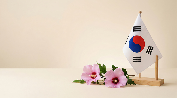 JPG 편집이미지 꽃 상징 잎 한국 장식 국기 태극기 무궁화 호국보훈의달 편집실사 AI포토 AI콘텐츠 식물 아시아 6월 CG 파일형식 나라 날짜