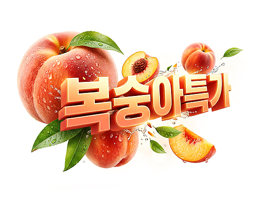 PSD 편집이미지 음식 잎 과일 여름 세일 물방울 신선 시원함 복숭아 이미지편집 식물 계절 파일형식