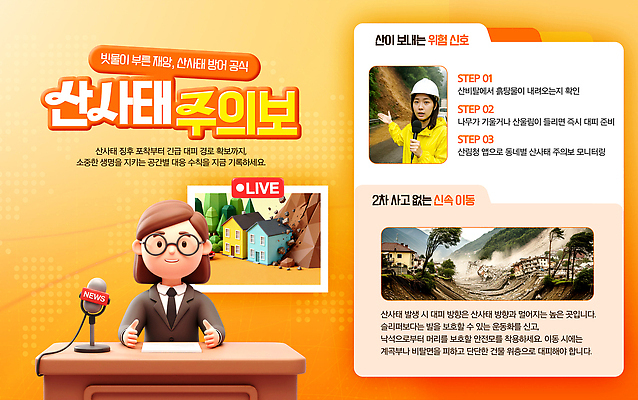 PSD 템플릿 여자 안내 관리 경고 설명 안전 정보 기자 뉴스 위험 자연재해 예방 재해 방송 단계 산사태 의료성형뷰티 행동요령 이미지템플릿 직업 컨셉 모션 사람 파일형식