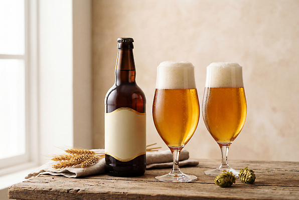 JPG 편집이미지 음료 탁자 잔 맥주 주류 병맥주 거품 보리 맥주잔 맥주거품 홉 편집실사 AI포토 AI콘텐츠 식물 식기 가구 술잔 곡류 CG 파일형식 생활용품 오브젝트