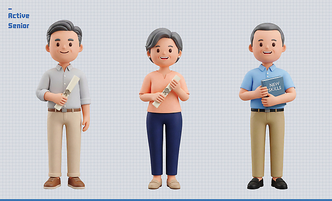 PSD 편집이미지 교육 노년 성공 사람 학습 기쁨 상패 수료 액티브시니어 편집3D 감정 컨셉 성인 실버라이프 3D 우승 파일형식 라이프스타일 최고 디지털합성 생활