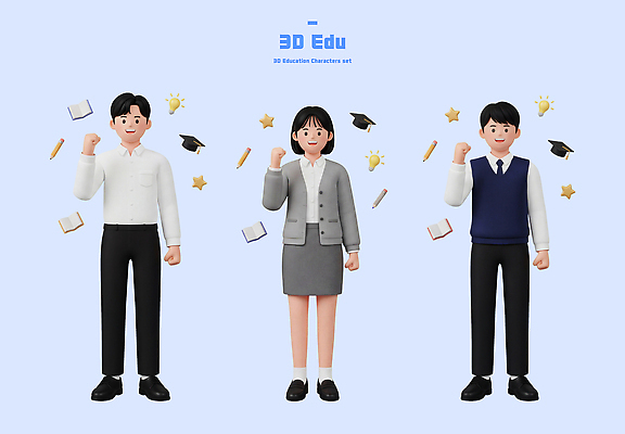 모자 학생 옷 여자 교육 남자 졸업 모션 청소년 표정 사람 3D 디지털합성 파일형식 파이팅 학사모 캐릭터 미소 남학생 여학생 편집이미지 편집3D PSD 교복 고등학생