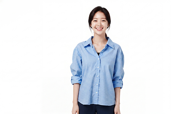 JPG 모델 편집이미지 라이프스타일 여자 포즈 셔츠 표정 웃음 일상 흰배경 의료성형뷰티 편집실사 AI인물포토 AI콘텐츠 백그라운드 상의 사람 라이프 생활 흰색 CG 파일형식 AI포토 옷 컬러