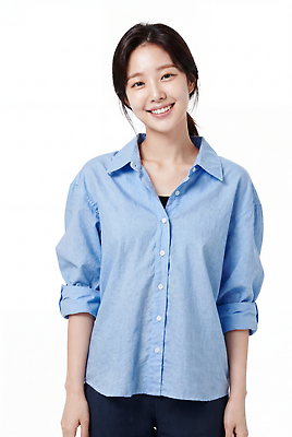JPG 편집이미지 라이프스타일 여자 행복 포즈 셔츠 미소 웃음 사람 일상 파란색 의료성형뷰티 편집실사 AI인물포토 AI콘텐츠 감정 컬러 상의 표정 라이프 생활 CG 파일형식 AI포토