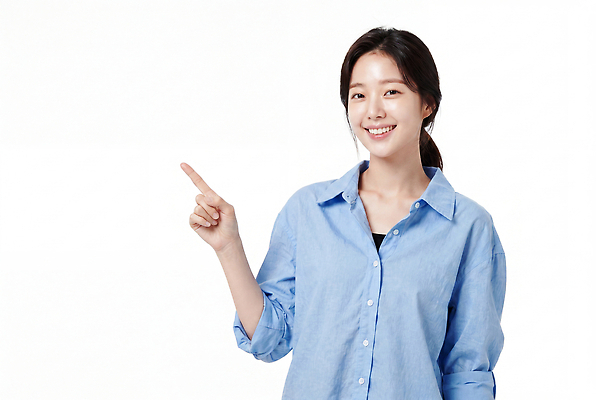 JPG 모델 편집이미지 라이프스타일 여자 포즈 셔츠 표정 웃음 사람 일상 가리킴 의료성형뷰티 편집실사 AI인물포토 AI콘텐츠 상의 손짓 라이프 생활 CG 파일형식 AI포토 옷 모션
