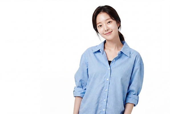 JPG 편집이미지 라이프스타일 여자 셔츠 미소 웃음 사람 일상 파란색 의료성형뷰티 편집실사 AI인물포토 AI콘텐츠 컬러 상의 표정 라이프 생활 CG 파일형식 AI포토