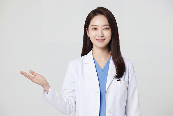JPG 편집이미지 여자 의학 병원 손짓 치료 의사 가운 의료성형뷰티 편집실사 AI인물포토 AI콘텐츠 옷 모션 사람 의료진 CG 파일형식 AI포토