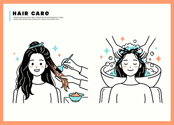 손 여자 일러스트 관리 물 뷰티 머리카락 머리 화장품 씻기 미용실 고객 서비스 세면대 바르기 머리손질 헤어관리 샴푸 두피마사지 머리염색 트리트먼트 스타일 국내일러스트 AI파일 자연요소 모션 사람 신체부위 위생용품 청결 마사지 미용용품 뷰티샵 염색 파일형식 벡터