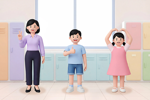 PSD 편집이미지 학생 교육 행복 어린이 포즈 교실 밝음 웃음 성인 교사 하트 스승의날 서랍장 손하트 편집3D 모양 직업 기념일 감정 가구 학교 표정 사람 손짓 3D 파일형식