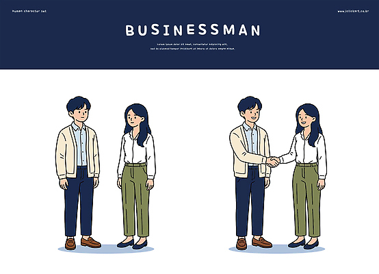 여자 남자 일러스트 비즈니스 관계 악수 직장 대화 협상 사람 사무실 비즈니스맨 소통 국내일러스트 AI파일 컨셉 회사 말하기 손짓 직장인 파일형식 벡터 직업 모션
