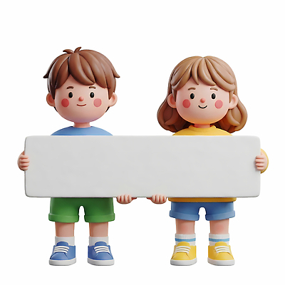PSD 편집이미지 배너 응시 옷 어린이 밝음 서기 미소 웃음 두명 친구 편집3D 시선 관계 모션 표정 사람 3D 파일형식 디지털합성