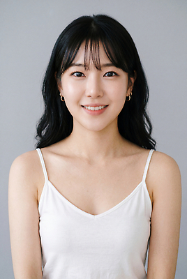 JPG 모델 편집이미지 헤어스타일 여자 얼굴 백그라운드 표정 미소 웃음 사람 촬영 회색 탱크톱 의료성형뷰티 스타일 편집실사 AI인물포토 AI콘텐츠 컬러 상의 신체부위 CG 파일형식 AI포토 옷
