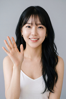 JPG 편집이미지 헤어스타일 여자 얼굴 포즈 스튜디오 표정 미소 웃음 사람 손짓 촬영 인사 의료성형뷰티 편집실사 AI인물포토 AI콘텐츠 모션 신체부위 예절 CG 파일형식 AI포토