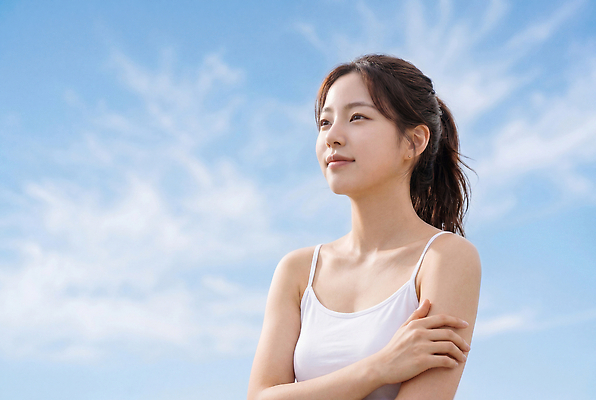 JPG 편집이미지 여자 감정 생각 자연 하늘 바람 날씨 조용 순간 의료성형뷰티 편집실사 AI인물포토 AI콘텐츠 자연요소 사람 CG 생태계 파일형식 AI포토