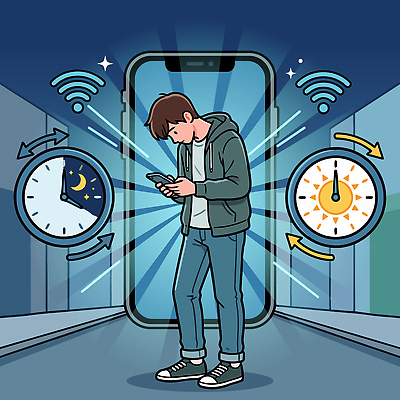 디자인 응시 남자 시계 일러스트 사람 생활 스마트폰 체크 시력 소셜미디어 시력감퇴 시력저하 가상 국내일러스트 AI파일 시선 핸드폰 스마트기기 파일형식 벡터
