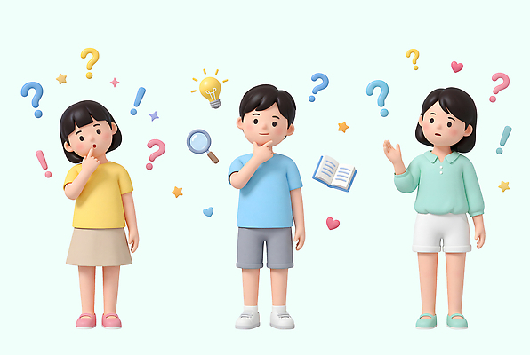PSD 편집이미지 어린이 생각 아이디어 대화 친구 질문 고민 호기심 의문 발견 편집3D 감정 컨셉 관계 말하기 사람 3D 파일형식 모션 디지털합성