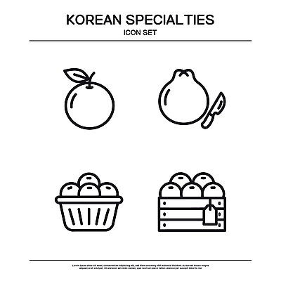 과일 일러스트 한국 농작물 상자 바구니 배 칼 특산물 한라봉 국내일러스트 AI파일 아시아 농업 파일형식 벡터 나라 산업