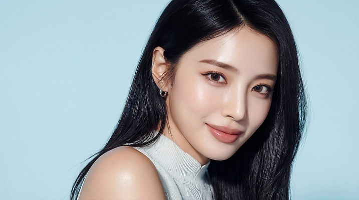 JPG 모델 편집이미지 긴머리 시선 얼굴 포즈 한명 미소 뷰티 뷰티풀 의료성형뷰티 스타일 편집실사 AI인물포토 AI콘텐츠 1 헤어스타일 표정 사람 신체부위 CG 파일형식 AI포토