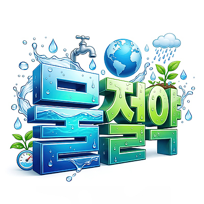PSD 식물 편집이미지 디자인 지구 타이포그라피 물 환경 그린캠페인 물방울 수도꼭지 친환경 물절약 실천 이미지편집 자연요소 문자 캠페인 절약 파일형식