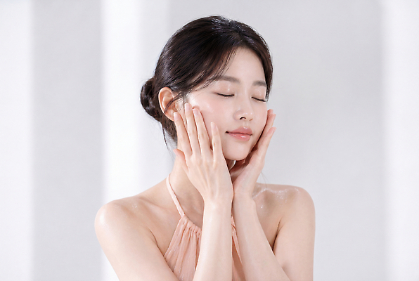 JPG 편집이미지 여자 얼굴 관리 성인 뷰티 깨끗함 화장품 마사지 집중 피부 피부관리 스킨케어 의료성형뷰티 편집실사 AI인물포토 AI콘텐츠 컨셉 사람 신체부위 CG 파일형식 AI포토