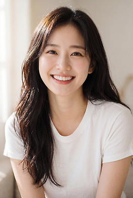 JPG 편집이미지 여자 얼굴 티셔츠 한국 실내 미소 웃음 성인 일상 소파 머리카락 의료성형뷰티 편집실사 AI인물포토 AI콘텐츠 아시아 셔츠 의자 표정 사람 내부 라이프 신체부위 머리 CG 파일형식 AI포토 나라 가구 상의 생활 옷 생활용품 오브젝트
