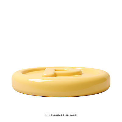 PSD 편집이미지 노란색 동전 원형 편집3D 도형 컬러 돈 3D 파일형식
