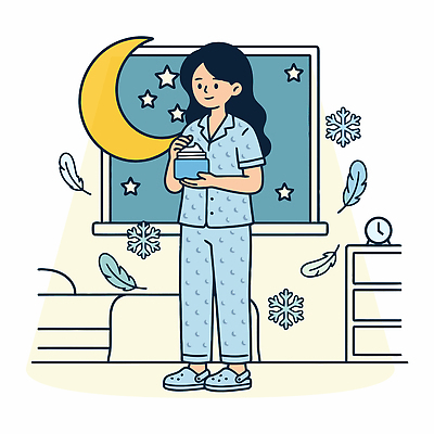 별 일러스트 창문 소녀 여름 방 잠옷 달 수면 밤 편안함 시원함 크림 국내일러스트 AI파일 자연요소 옷 계절 여자 어린이 감각 파일형식 벡터 사람