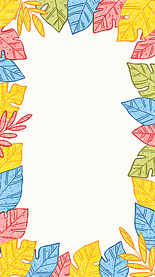 JPG 식물 디자인 꽃 백그라운드 잎 일러스트 프레임 여름 낙서 그림 트로피컬아트 국내일러스트 AI일러스트 AI콘텐츠 계절 파일형식