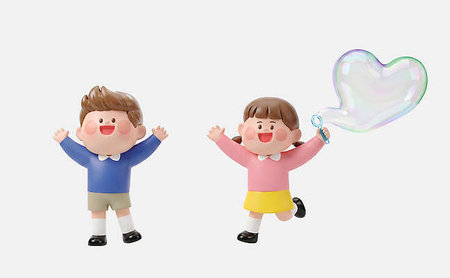 PSD 편집이미지 행복 어린이 가족 놀이 사랑 웃음 친구 달리기 기쁨 비눗방울 즐거움 편집3D 감정 관계 모션 표정 사람 3D 파일형식