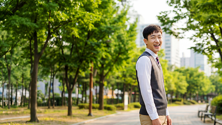 JPG 나무 편집이미지 공원 남자 교복 남학생 자연 고등학생 고등학교 웃음 사람 풍경 여름 청춘 산책로 도시 즐거움 의료성형뷰티 편집실사 AI인물포토 AI콘텐츠 식물 학생 옷 계절 공공시설 감정 길 컨셉 학교 청소년 표정 CG 생태계 파일형식 AI포토 교육 시설