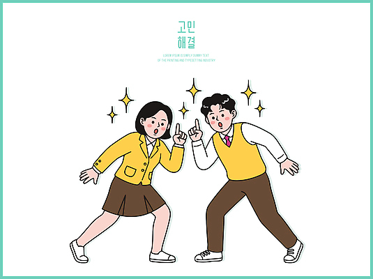 캐릭터 학생 여자 남자 교복 일러스트 손가락 대화 친구 고민 해결 의견 중고등학생 국내일러스트 AI파일 손 옷 감정 관계 중학생 고등학생 말하기 사람 파일형식 벡터 모션 청소년 신체부위