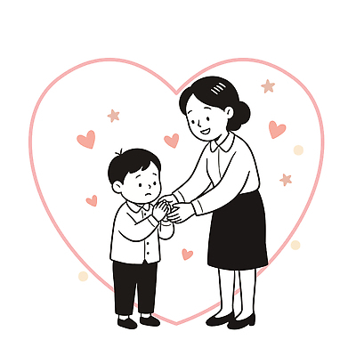 행복 감정 별 아들 일러스트 가족 엄마 따뜻함 사랑 기도 하트 국내일러스트 AI파일 자연요소 모양 관계 파일형식 벡터