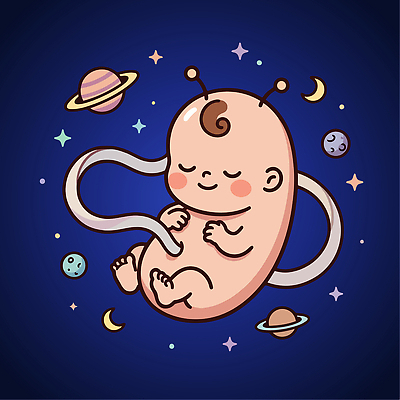 별 일러스트 상상 우주 꿈 행성 아기 그림 태아 우주여행 국내일러스트 AI파일 자연요소 여행 사람 임신 파일형식 벡터