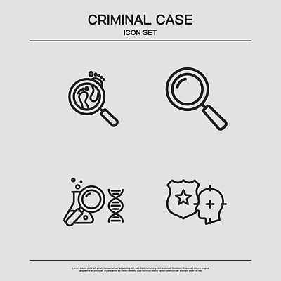 디자인 일러스트 세트 자료 도구 범죄 DNA 사건 분석 증거 확대경 방패 수사 국내일러스트 AI파일 컨셉 생명공학 파일형식 벡터 의학