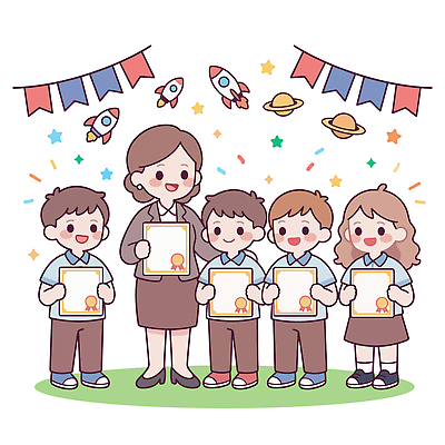 학생 교육 별 초등학생 어린이 일러스트 교실 학교 수업 이벤트 장식 친구 교사 기쁨 로켓 축하 수상 상패 국내일러스트 AI파일 자연요소 직업 감정 컨셉 관계 사람 우승 파일형식 벡터 최고