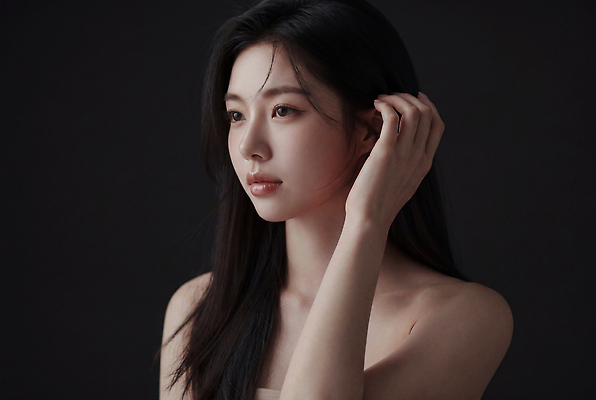 JPG 모델 편집이미지 긴머리 여자 얼굴 포즈 스튜디오 사람 뷰티 머리 피부 피부관리 뷰티풀 편집실사 AI인물포토 AI콘텐츠 헤어스타일 신체부위 CG 파일형식 AI포토