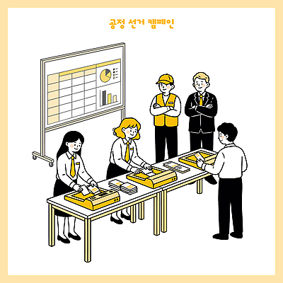 캠페인 일러스트 탁자 그래프 여러명 관찰 투표 선거 민주주의 정리 공정 시민 서류판 준비물 참여 투표소 지역사회 국내일러스트 AI파일 가구 다수 모션 사람 사무용품 국민 파일형식 벡터 생활용품 문구용품 오브젝트
