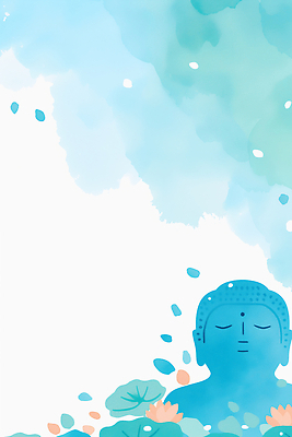 기념일 꽃 불교 감각 파일형식 AI콘텐츠 부처 수채화 백그라운드 예술 디자인 물방울 꽃잎 색감 명상 편안함 조화 국내일러스트 JPG 일러스트 부처님오신날 AI일러스트