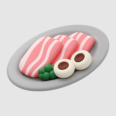 PSD 편집이미지 접시 채소 재료 식사 삼겹살 편집3D 식기 돼지고기 3D 파일형식 육류 디지털합성 식재료